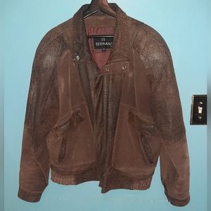 Vintage leather bomber jacket by Bermans